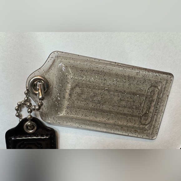 Coach Black and Gray Glitter Keychain Accessory - Picture 4 of 4